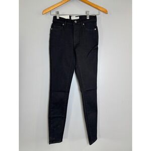 Everlane The Mid-Rise Skinny Stretch Jeans Black Organic Cotton 23 Regular NEW